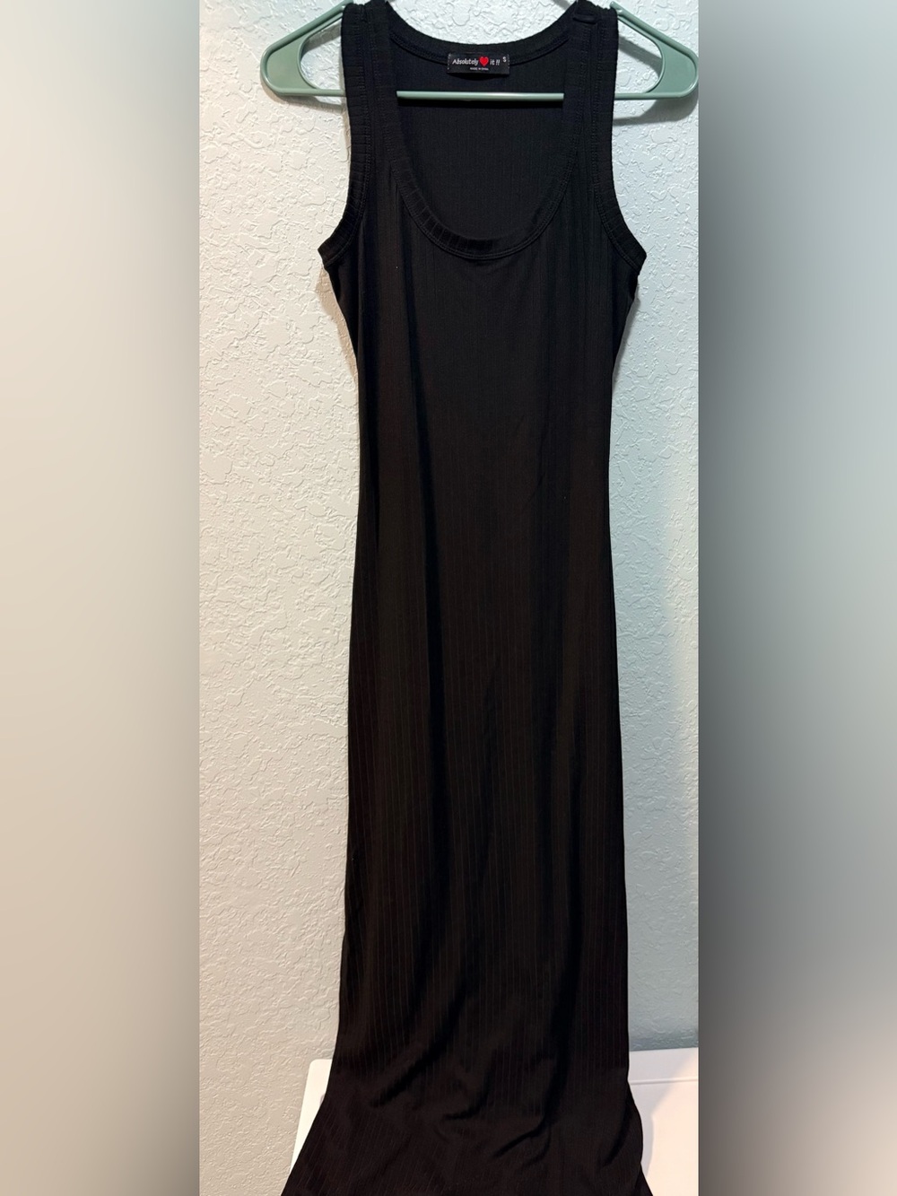 Black Ribbed Tank Dress - Picture 2 of 3